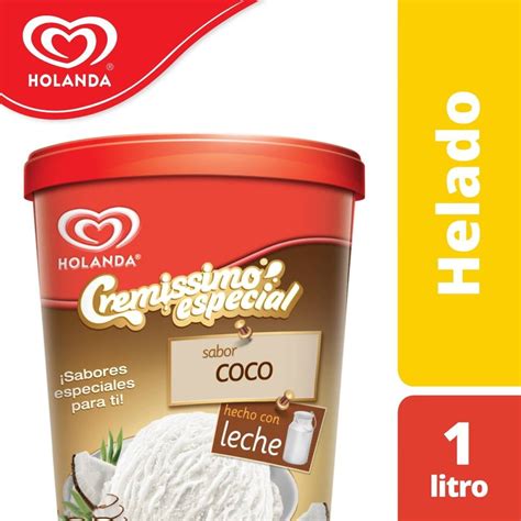 Helado Holanda Cremíssimo Especial Sabor Coco 1 L Walmart