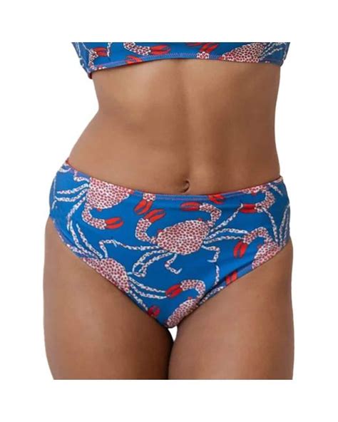 Nani Swimwear Reversible High Leg Bikini Bottom In Blue Lyst