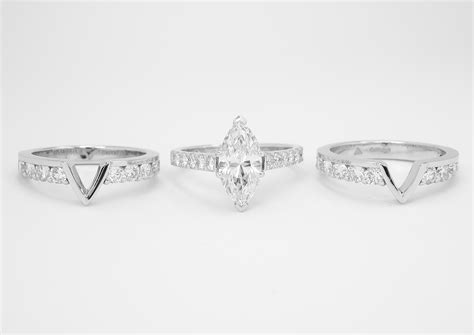 Twin Diamond Rings Fitting Marquise