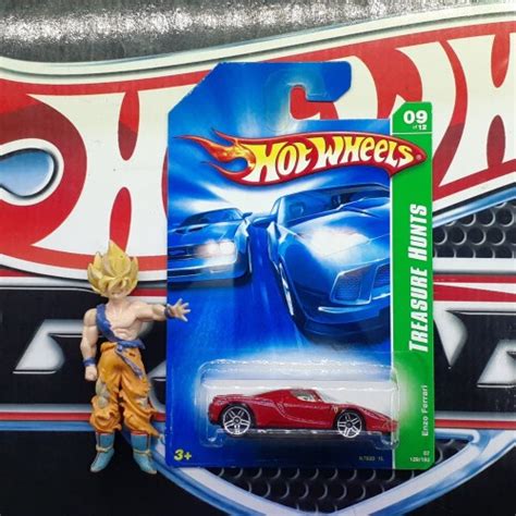 Jual Hot Wheels Ferrari Enzo Treasure Hunt Black Seat Us Card Ban Plastik Kota Surabaya