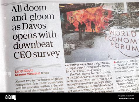 All Doom And Gloom As Davos Opens With Downbeat Ceo Survey Guardian