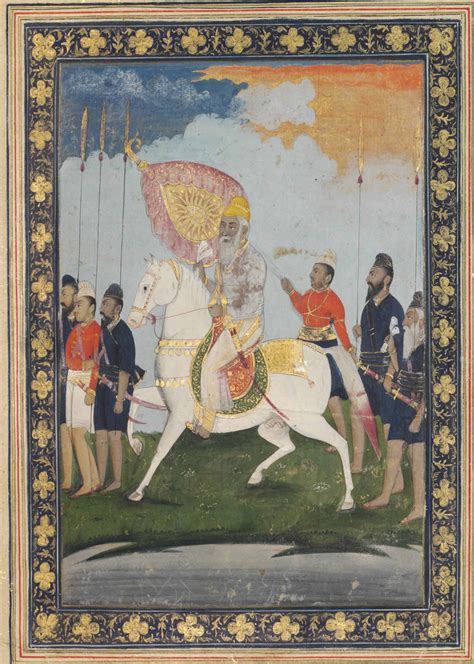 An Equestrian Portrait Of Maharaja Ranjit Singh Punjab North India