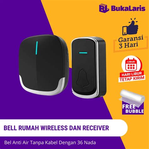 Jual Bel Rumah Wireless Door Bell Waterproof Pintu Receiver Bel Rumah