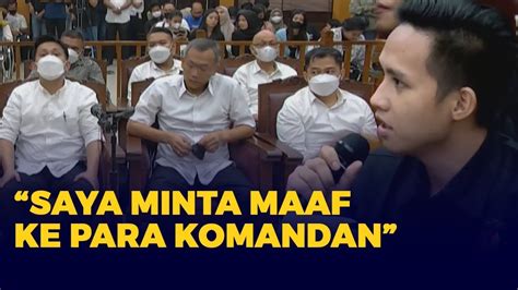 Momen Richard Eliezer Minta Maaf Ke Para Saksi Karena Ini YouTube