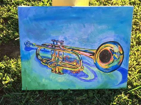 Trumpet Painting Artwork Painting Art