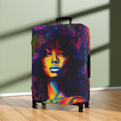 Psychedelic Beauty Afrocentric Black Woman Abstract Art Luggage Cover