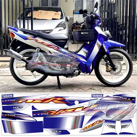 Jual Striping Stiker Fizr Fiz R F1zr Biru Putih 2003 Laminasi Glosy