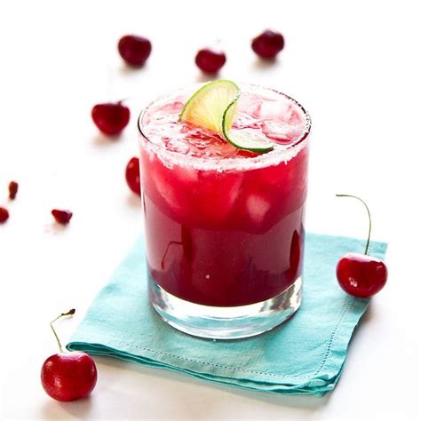 Cherry Margarita Recipe Fresh Fruit Recipes Yummy Drinks Cherry