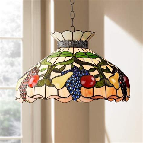 Ripe Fruit Light Tiffany Style Glass Pendant Light W Lamps