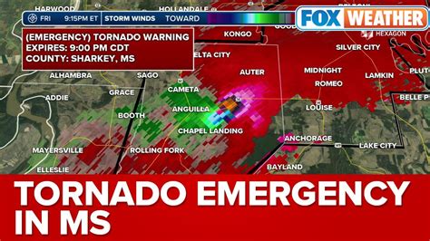 Tornado Emergency For Rolling Fork Mississippi Youtube