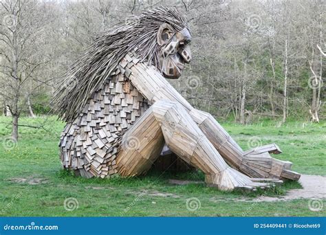 Giant Troll Sculpture from Thomas Dambo in Borkop, Denmark Editorial ...