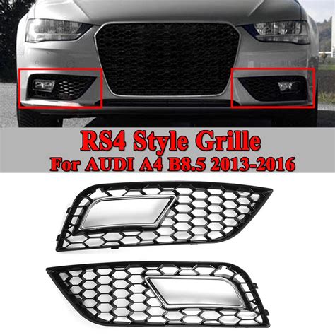 Bumper Fog Light Lamp Grille Grill Honeycomb For Audi A S Line