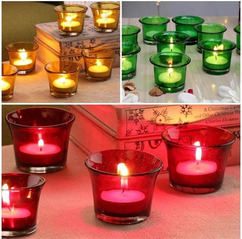 Mix Colour Glass Tea Light Holders Set Of 60 Pcs Om Sai Home Decors