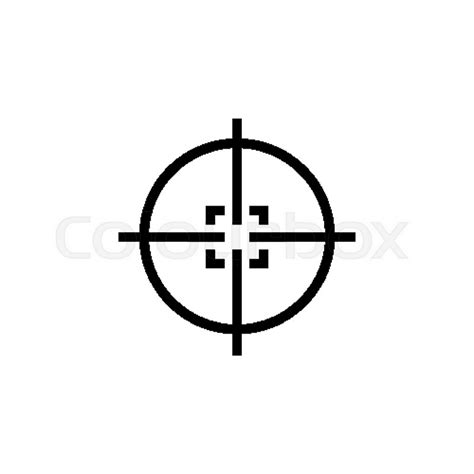 Sniper Crosshairs Icon Target Aim Stock Vector Colourbox