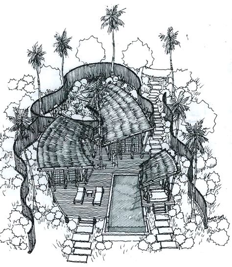 Tropical Hotel And Resort Architecture Design Studies Sketches By