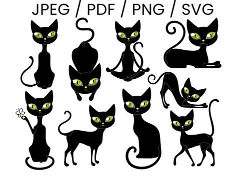 Halloween Black Cat Cat Svg Halloween Svg Black Cat Svg Halloween