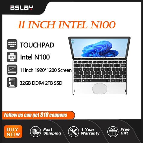 Ноутбук 11-дюймовый Intel N100, 32 ГБ ОЗУ, 2 ТБ SSD DDR4 Win11 360 ...