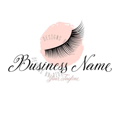 Lash Logo, Custom Logo, Round Pink Lashes Logo, Eyelash Logo, Cosmetics Logo, Makeup Lashes Logo ...