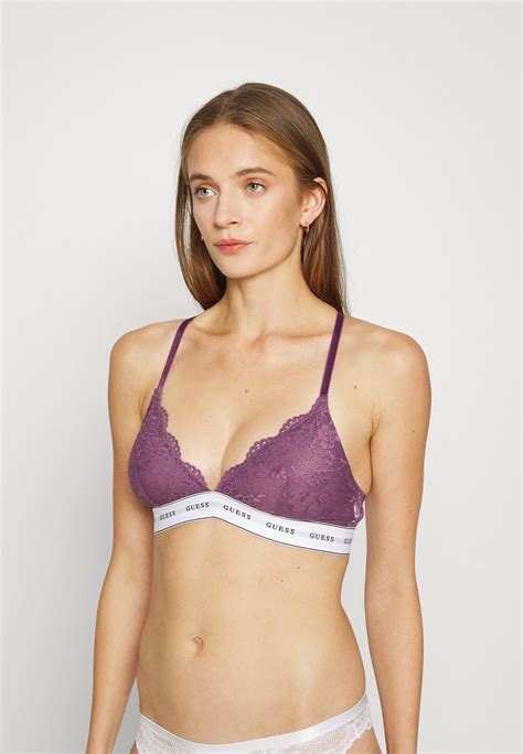 Guess Belle Triangle Bustier Berry Jam Purple Uk