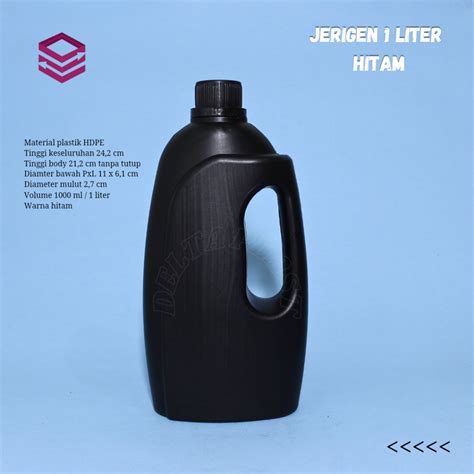 Jual Jerigen 1 Liter Gagang Samping Segel Botol Softenner 1000 ML