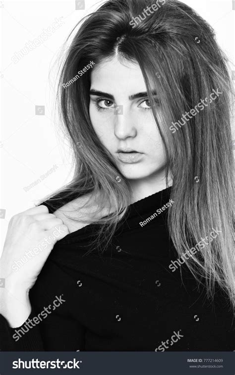 Pretty Cute Sexy Brunette Girl Caucasian Stock Photo 777214609 Shutterstock