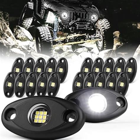 Amazon White Rock Lights Pcs Rock Lights For Trucks Jeep