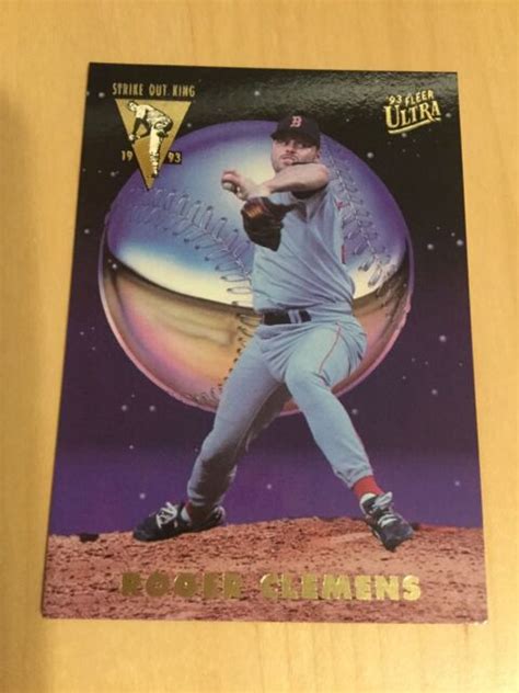 1993 Fleer Ultra Baseball Card Roger Clemens Strike Out King Insert 1