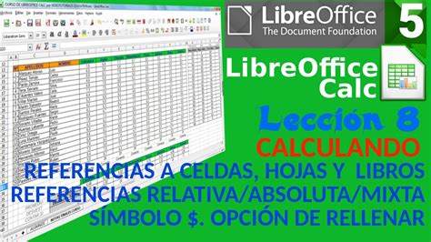 Tutorial LibreOffice Calc 08 34 Calculando Referencias Relativa