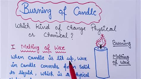 Burning Of Candle Physical Change Or Chemical Change Class 7 Heat