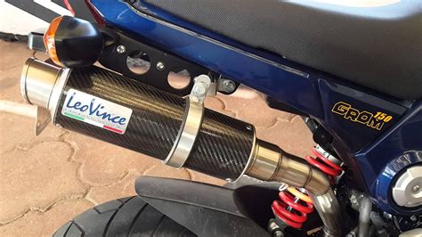 Leo Vince Exhaust On 235cc Finbro For Honda Grom Youtube