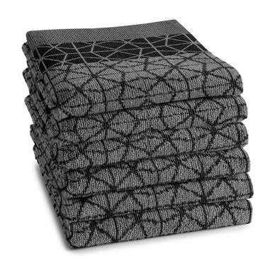 Keukendoek DDDDD Chrystal Black 50 X 55 Cm 6 Delig Kookexpert