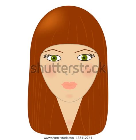 Vector Illustration Girl Red Hair Stock Vector Royalty Free 133112741