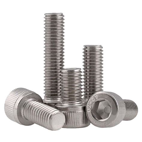 M6 -0.75 Fine Thread 304 Stainless Steel Hex Bolts Socket Cap Head ...