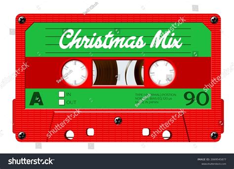 Christmas Mix Cassette For Retro Themed Holiday Royalty Free Stock