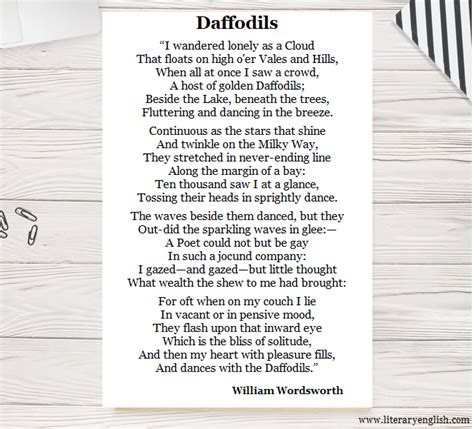 Theme Of The Poem Daffodils Written By William Wordsworth | Sitedoct.org