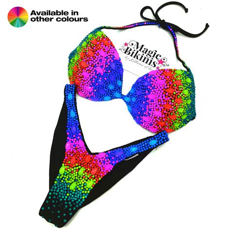 Quick Ship Rainbow Bikini Ifbb Elite Pro Stage Suit