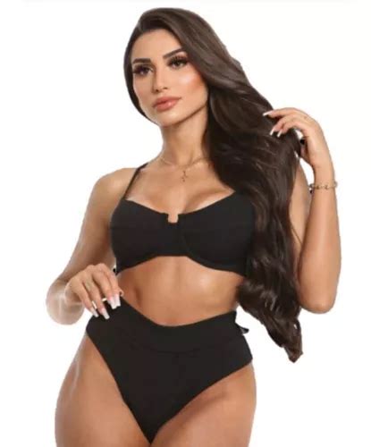 Biquine Hot Pant Canelado Vermelho Calcinha Cintura Alta Mercadolivre