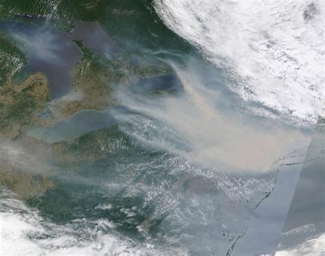 East Coast Wildfire Smoke Image Eurekalert Science News Releases