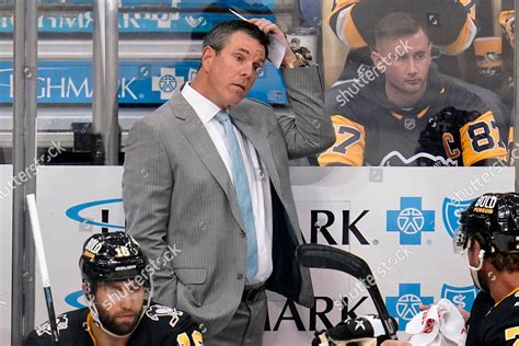 Pittsburgh Penguins Coach Mike Sullivan Stands Editorial Stock Photo