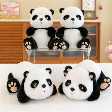 Cute Panda Plush Panda Stuffed Animal In Sit And Sleep Poses