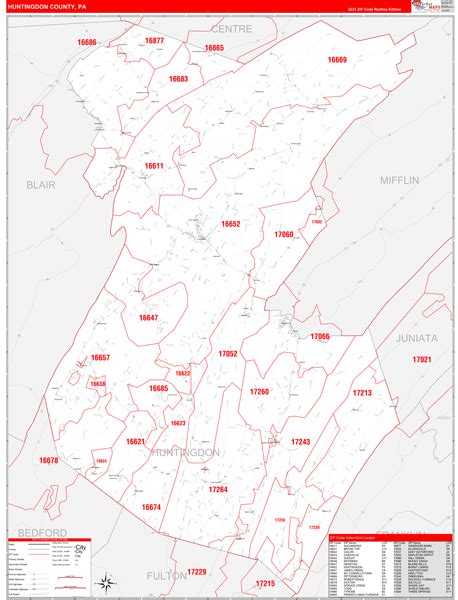 Huntingdon County Map