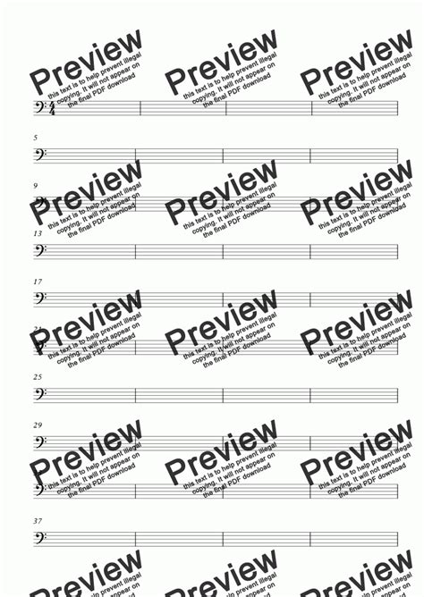 Blank Bass Clef Manuscript Paper Download Sheet Music Pdf File