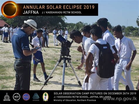 The event of observing Annular Solar Eclipse – Northern Provincial ...