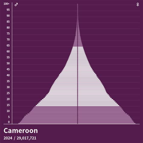 Population Pyramid of Cameroon at 2024 - Population Pyramids