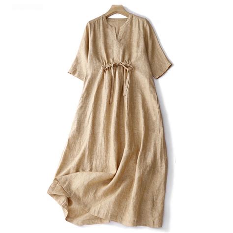 Aloohaidyvio Terra And Sky Plus Size Dresseswomens 2024 Summer Solid Color Cotton Long Dresses