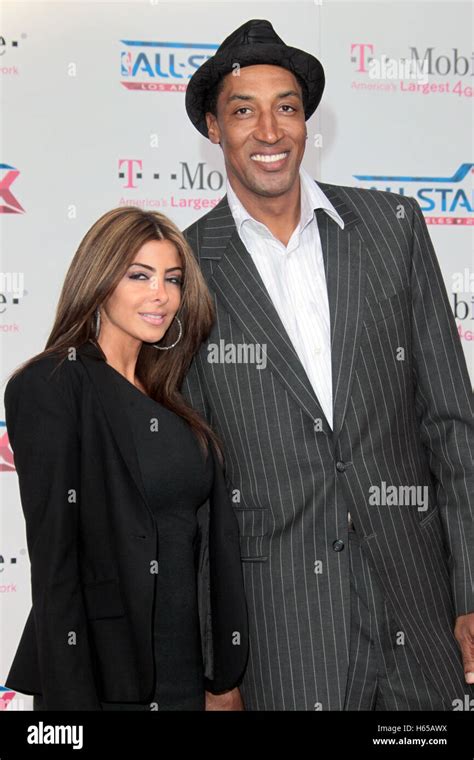 Larsa Pippen and Scottie Pippen at the 2011 NBA All-Star Game at L.A ...