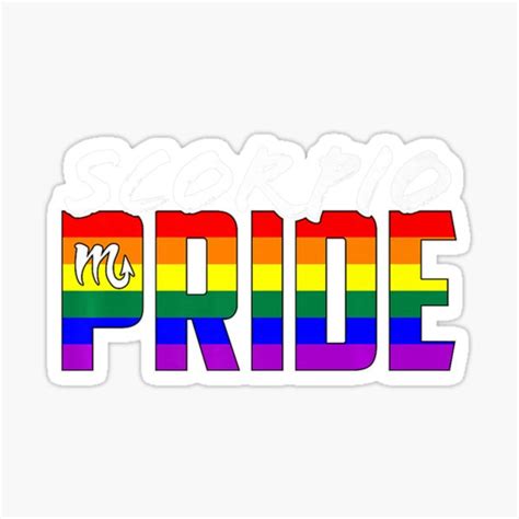 Lgbt Gay Scorpio Pride Flag Zodiac Sign Sticker For Sale By