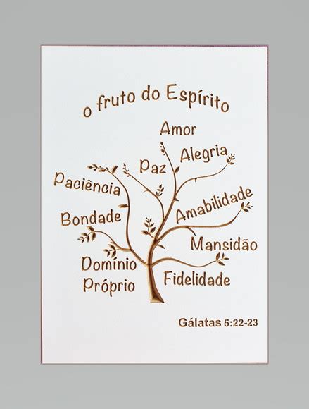 Quadro Fruto Espírito Gálatas Biblia Salmo Entalhado Madeira no Elo7