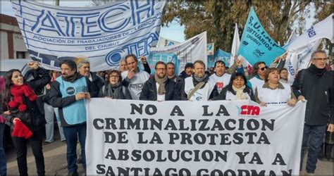 Criminalización de la Protesta Chubut Pronunciamiento de Cátedra