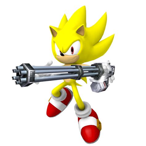 Super Sonic With A Gun By Shadowxcode On Deviantart